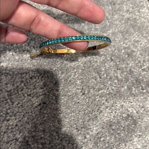 Coach bangle Elegant Gold and Blue Bracelet